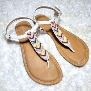 Sugar Polina Slingback Colorful Beaded Sandals